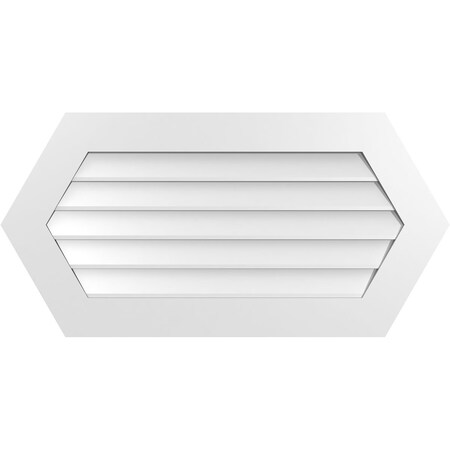 Ekena Millwork Half Round Surface Mount PVC Gable Vent w/ 3-1/2"W x 1"P Standard Frame, 40"W x 20"H GVPHR40X2001SN